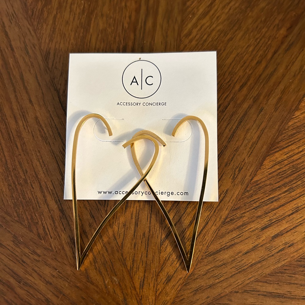Gold “Open Heart” Earrings